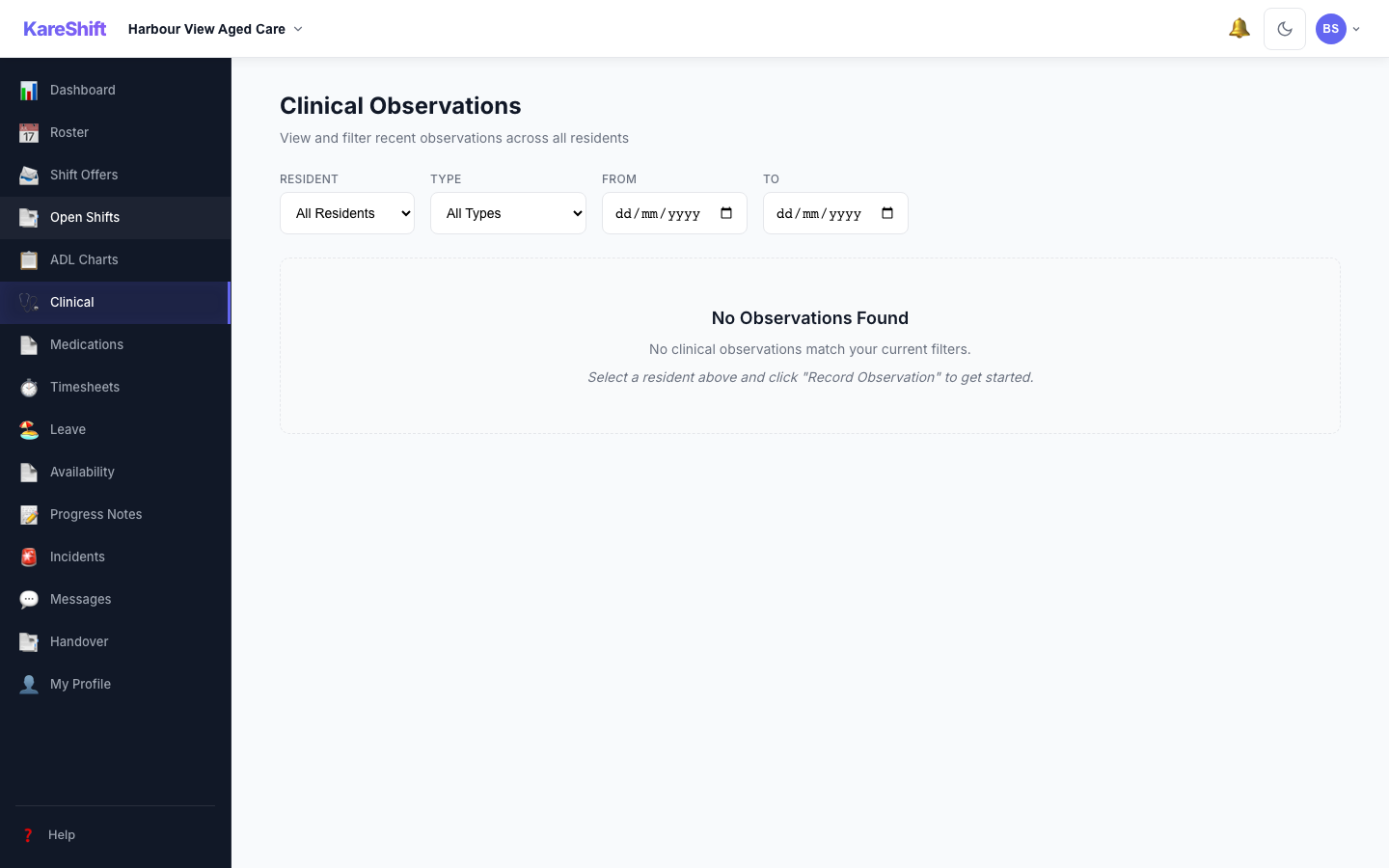 Worker Clinical Observations