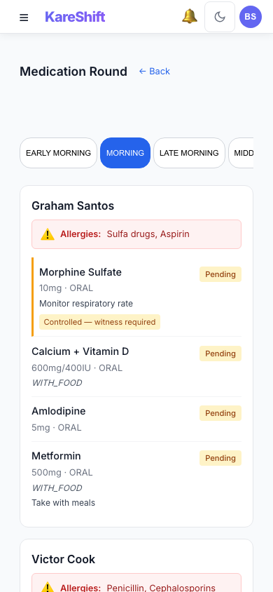 Medication Rounds — Mobile