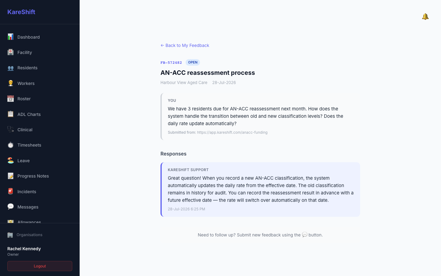 Feedback Conversation