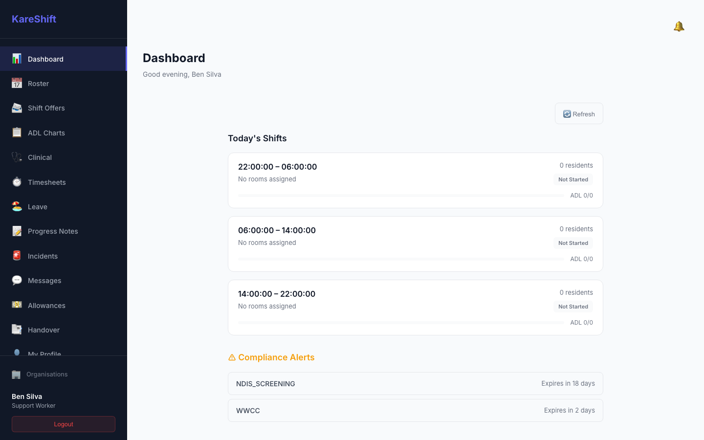 Worker Dashboard