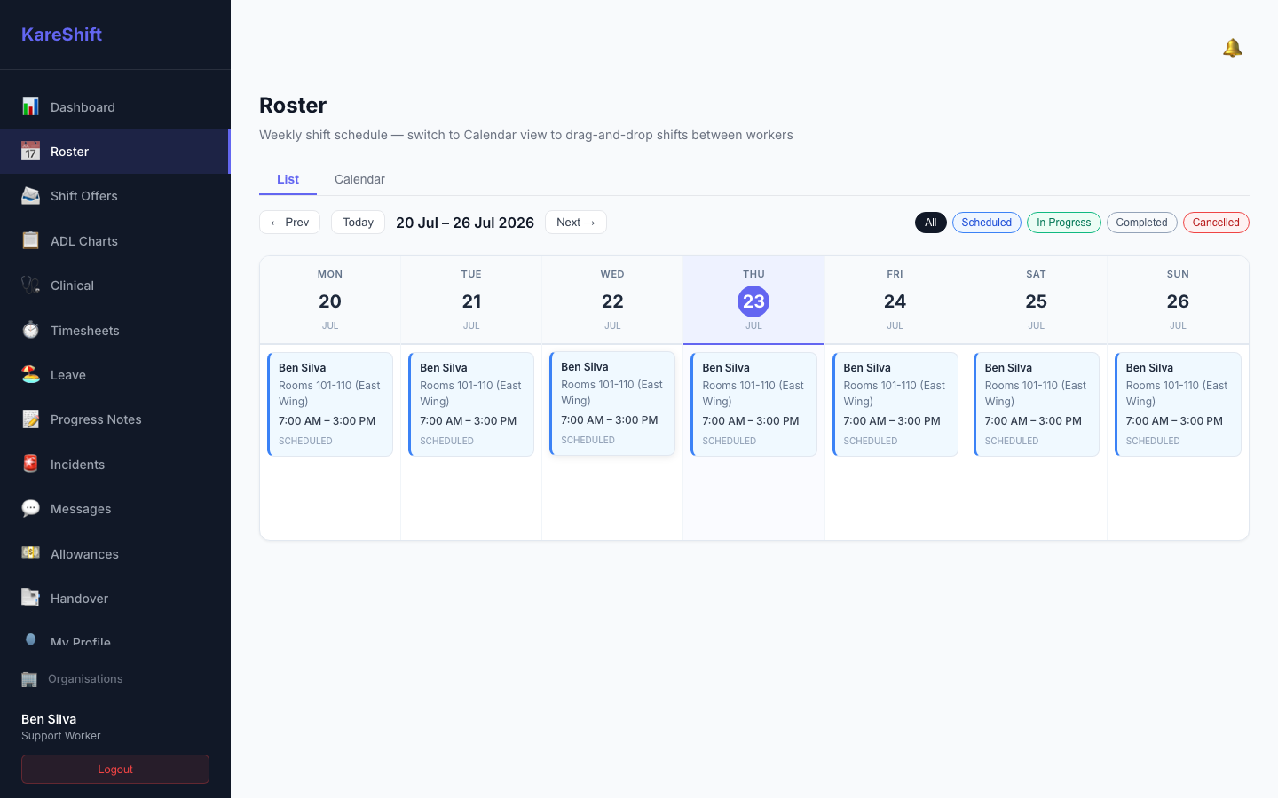Worker Roster