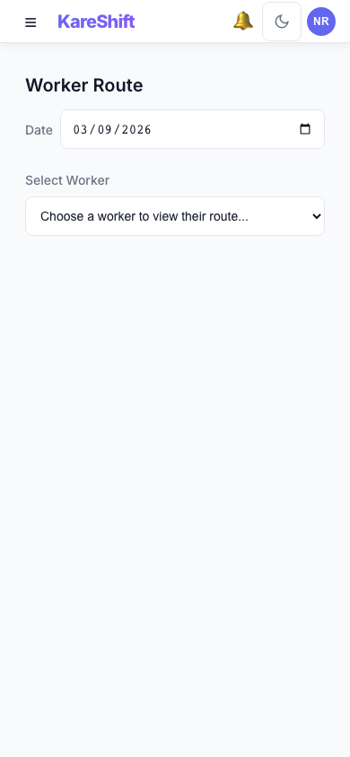 Route View — Mobile View