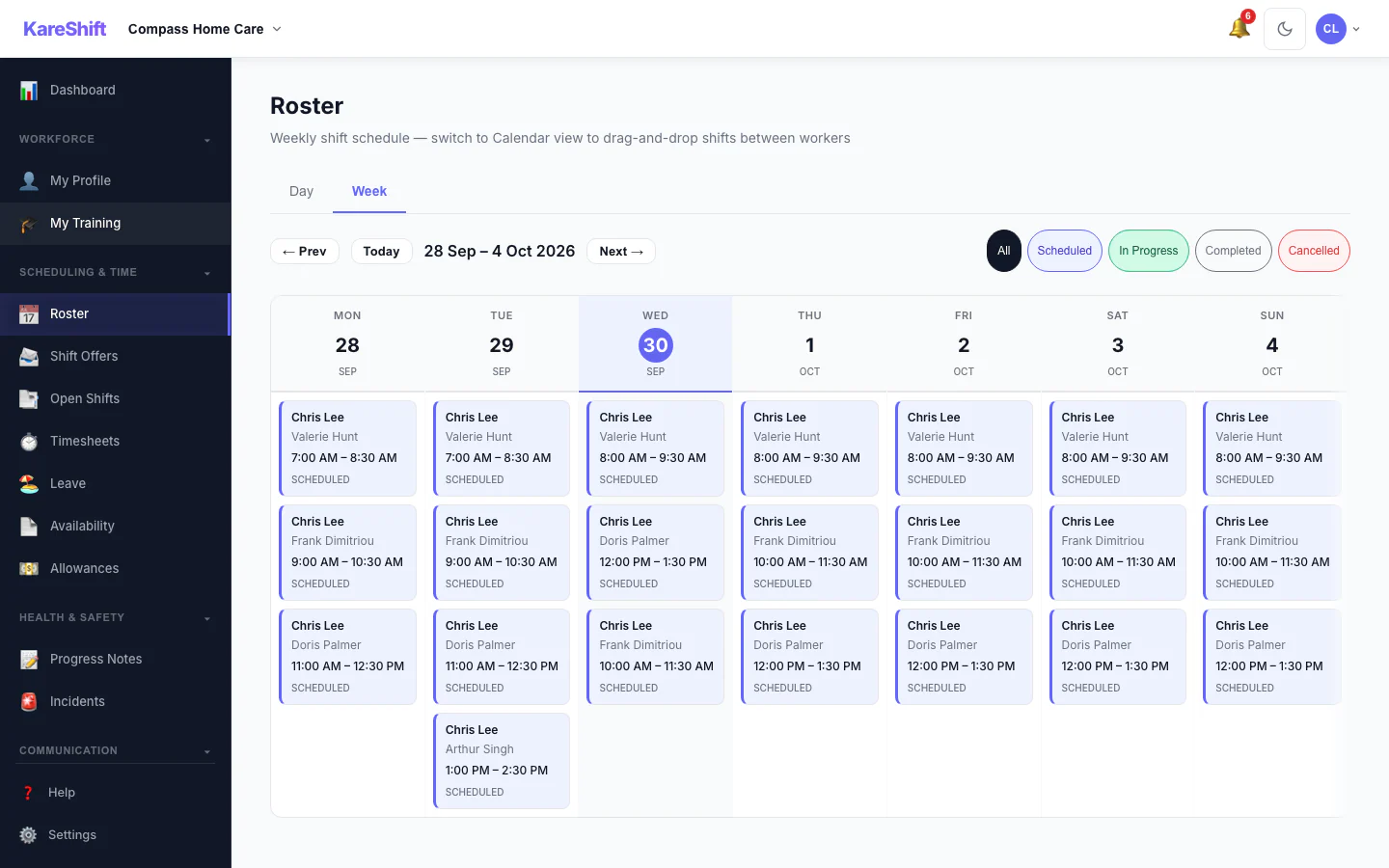 Visit Roster
