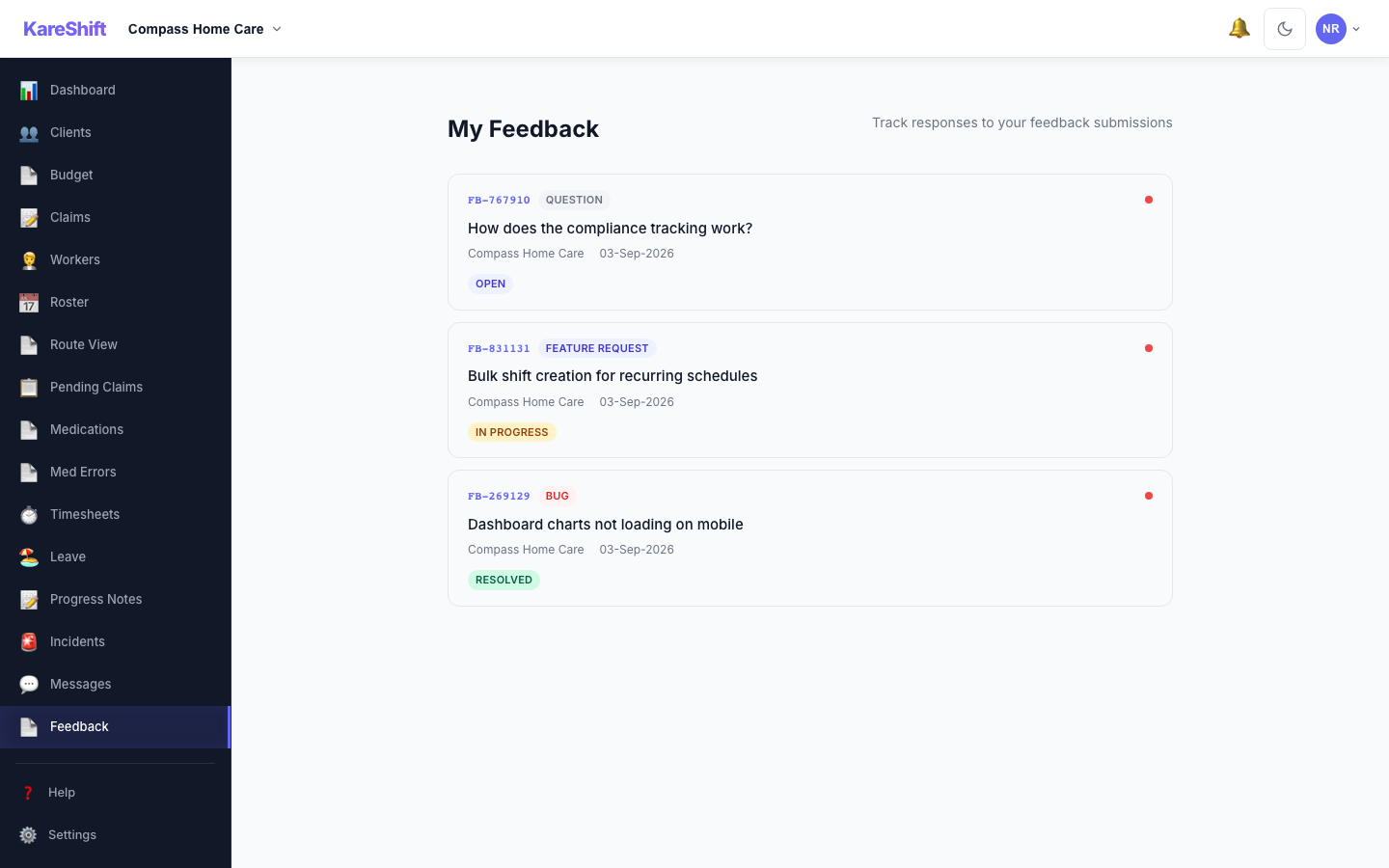 Feedback Overview
