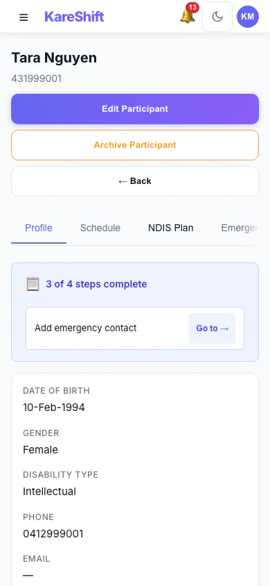 Participant — Mobile