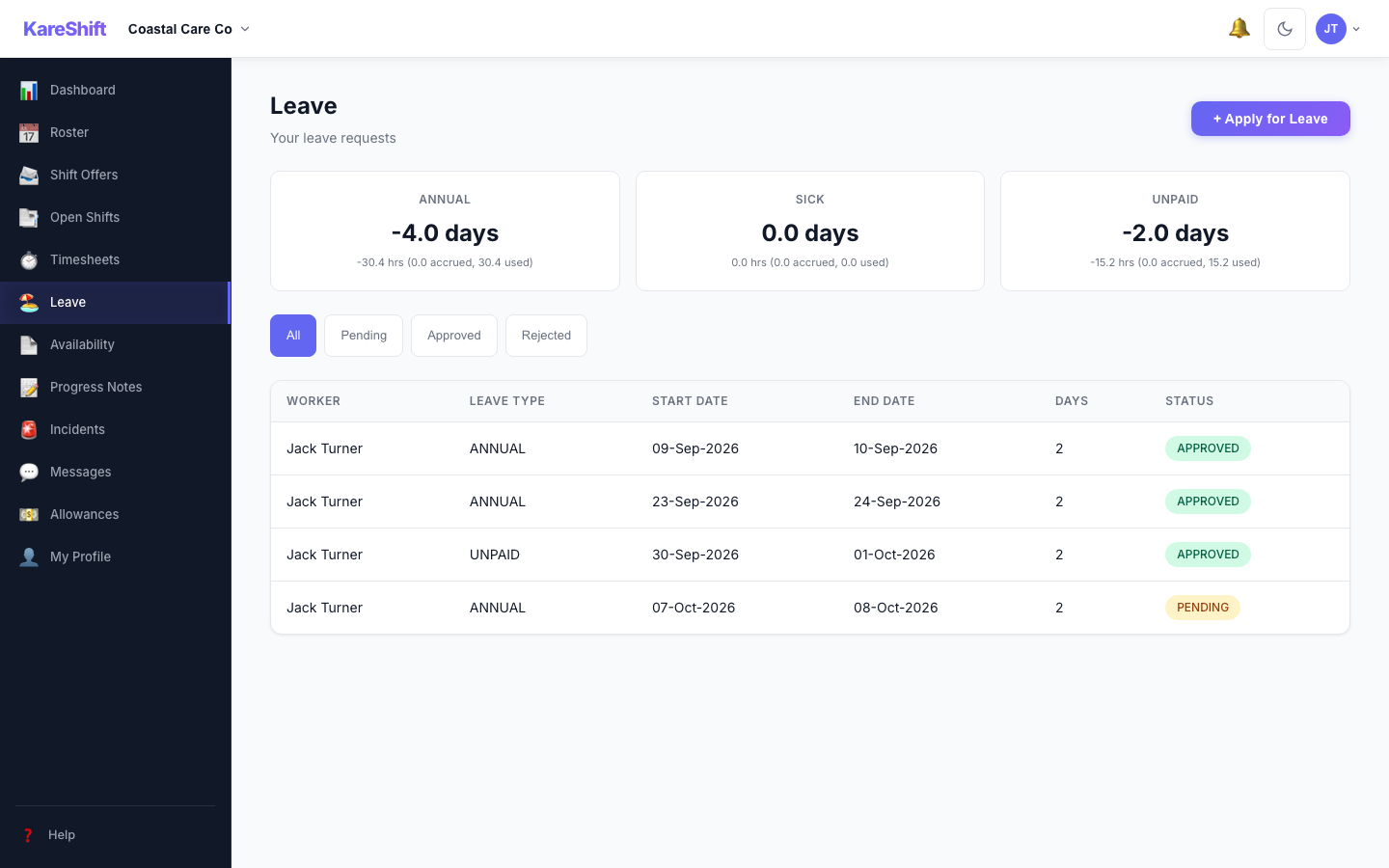 Worker Leave