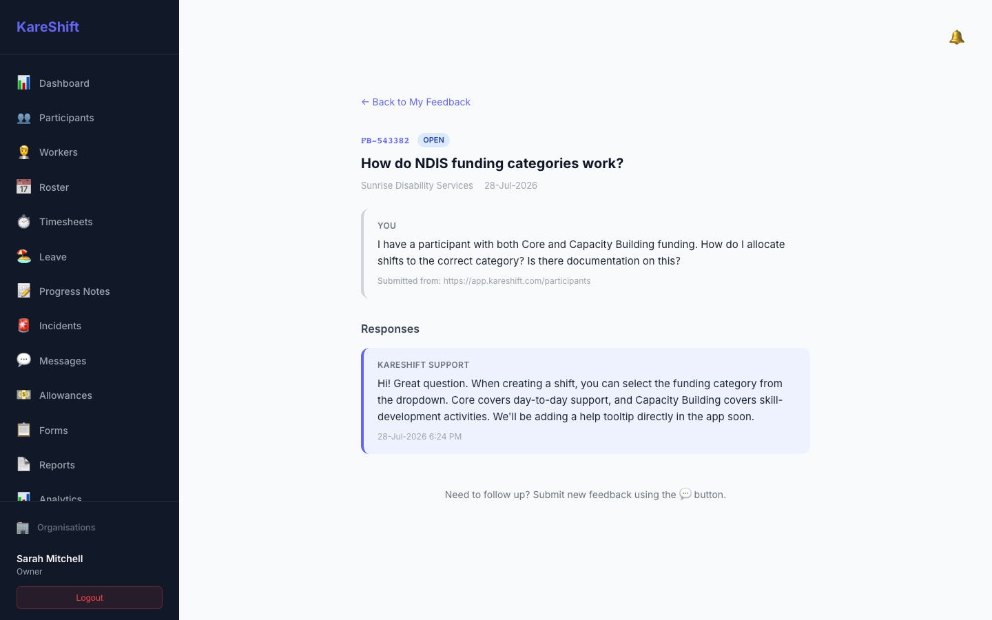 Feedback Conversation