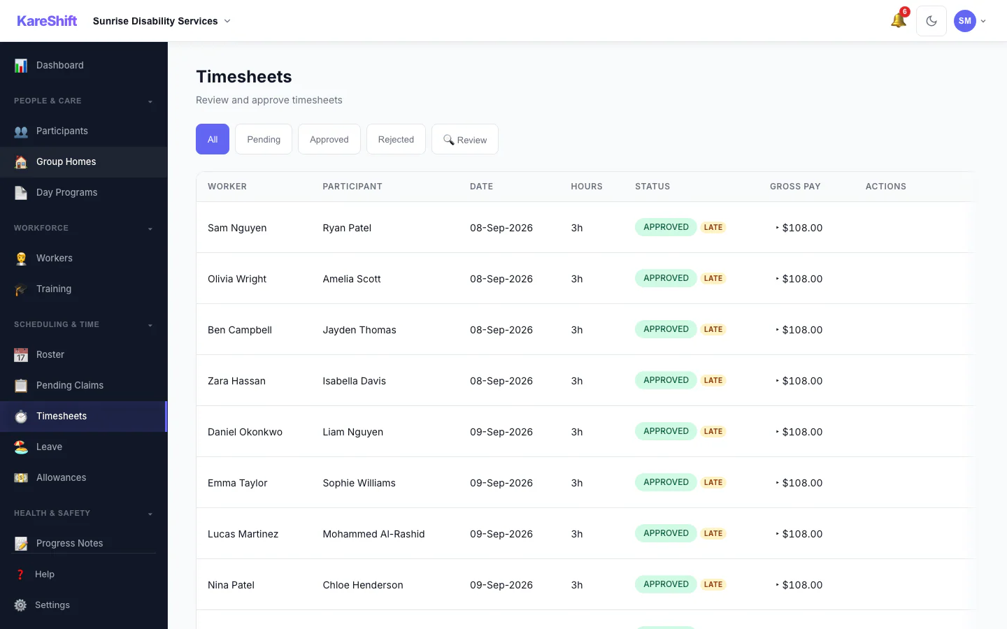 Timesheets