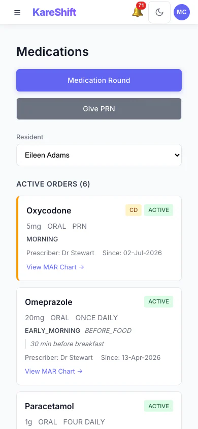 eMAR — Mobile