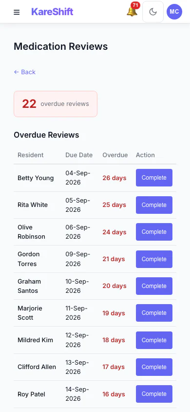 Reviews — Mobile