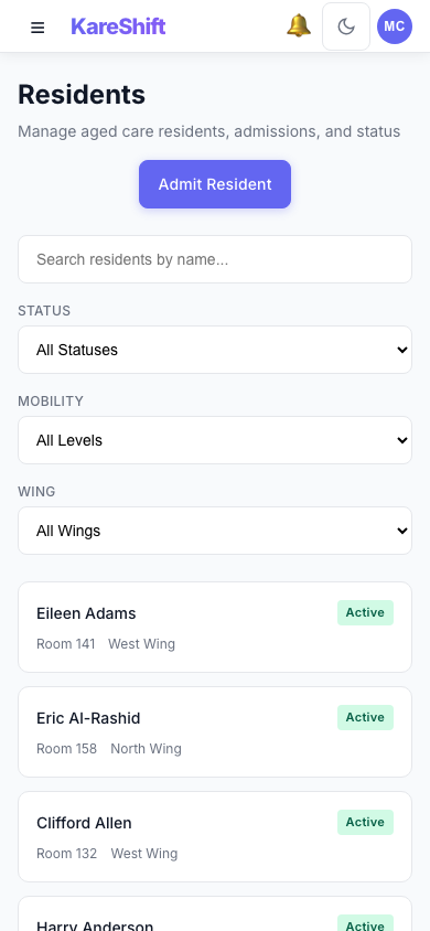 Residents — Mobile