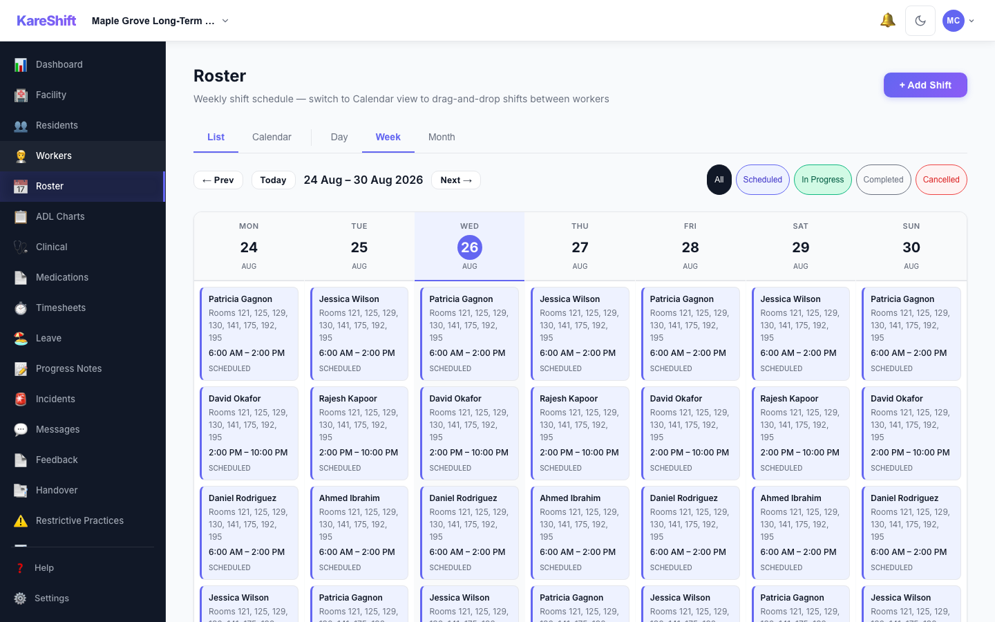 Residential Roster
