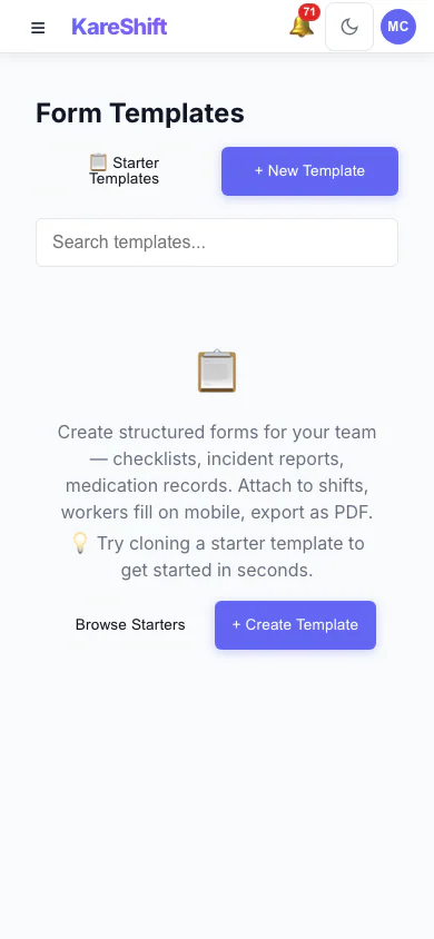 Forms — Mobile