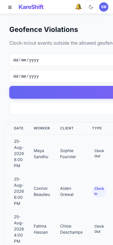 Geofence — Mobile