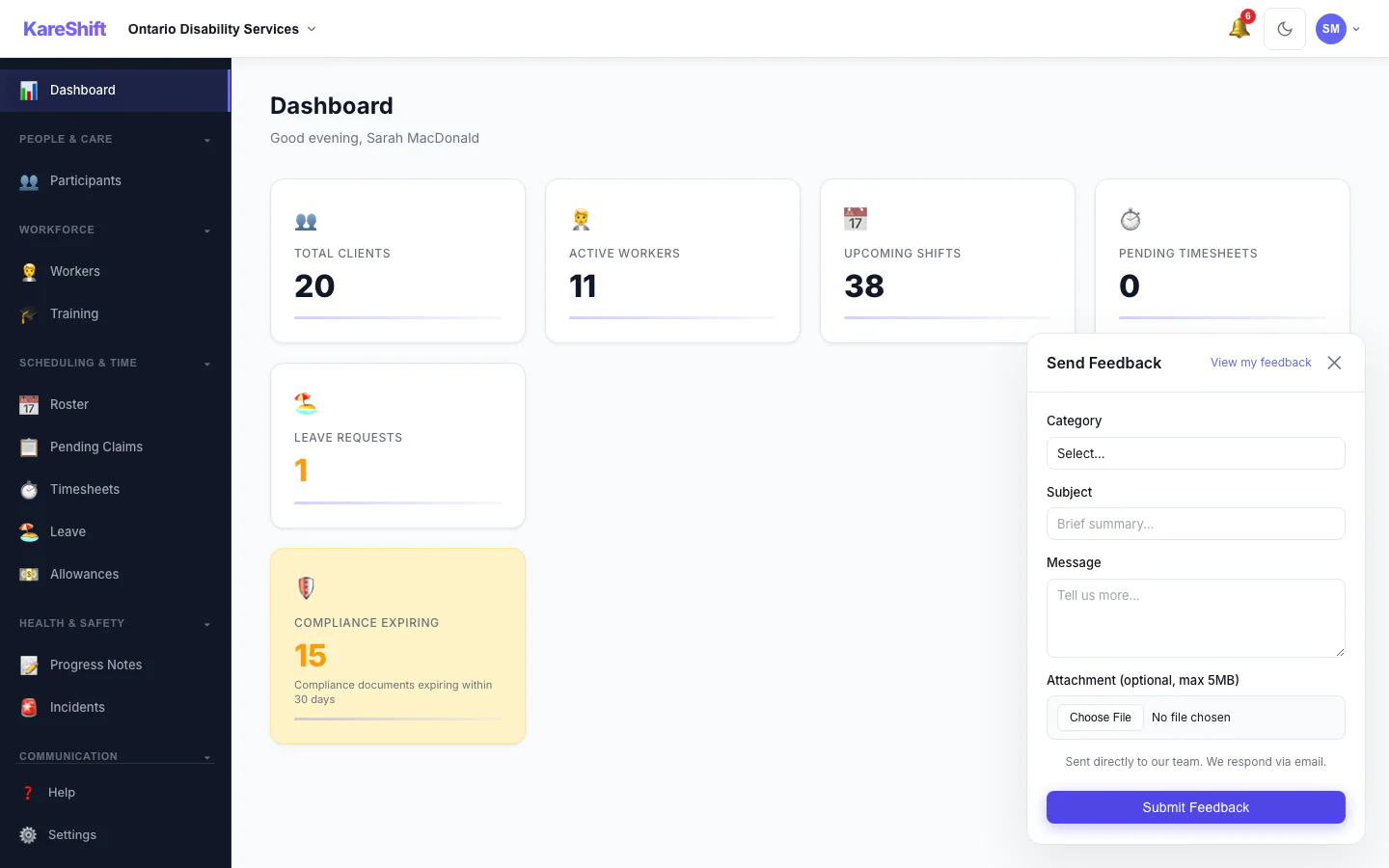 Quick Feedback Widget