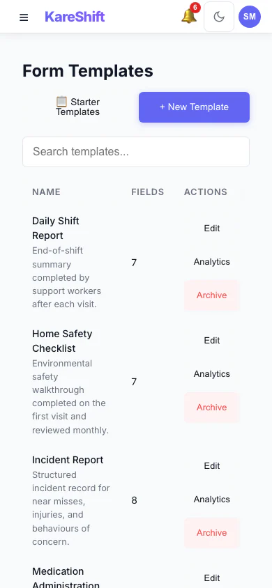 Forms — Mobile