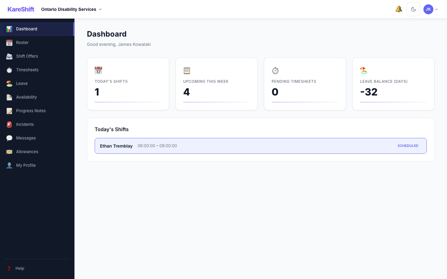 Worker Dashboard