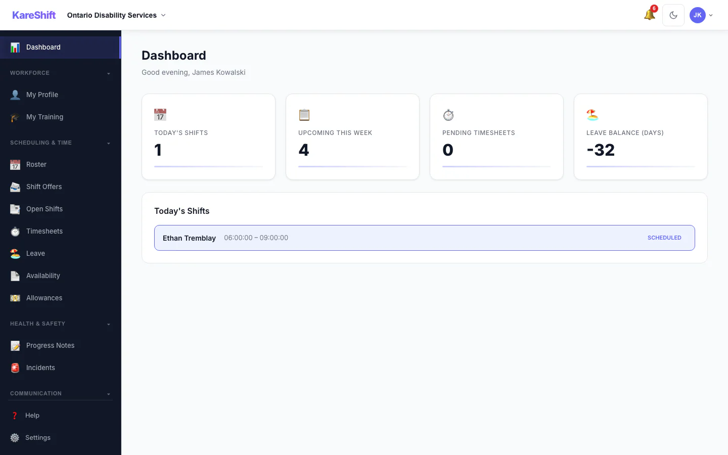 Worker Dashboard