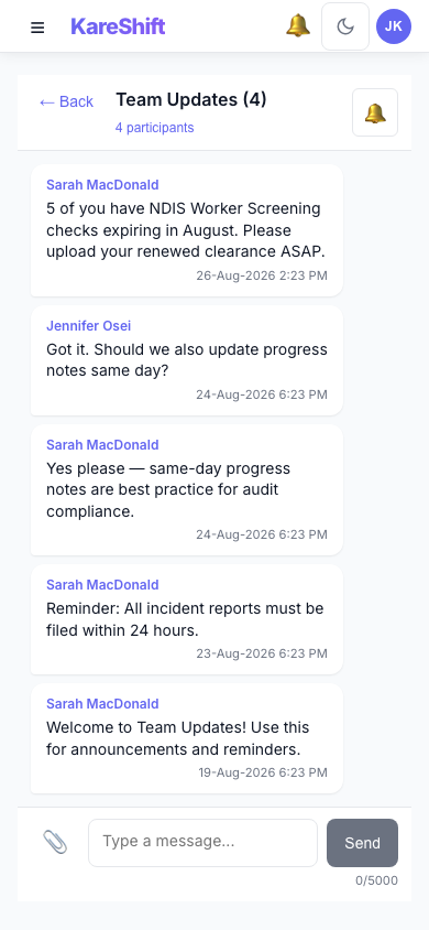 Messages — Mobile