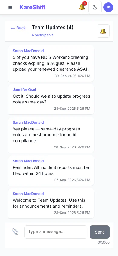 Messages — Mobile