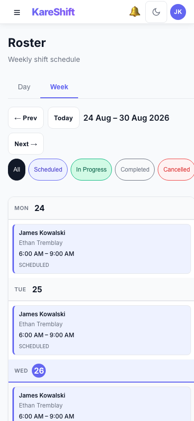Worker Roster — Mobile