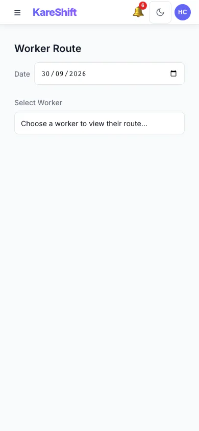 Route View — Mobile