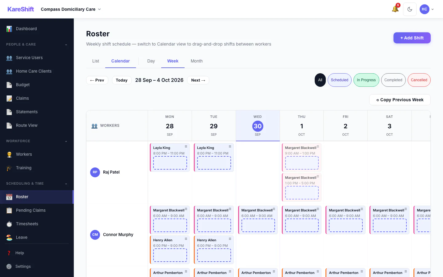 Rota Calendar