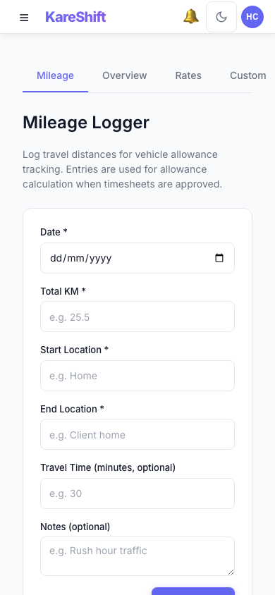 Allowances — Mobile