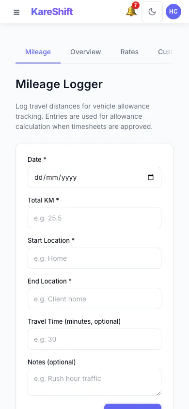 Allowances — Mobile