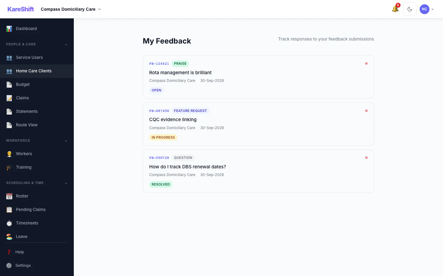 Feedback Overview