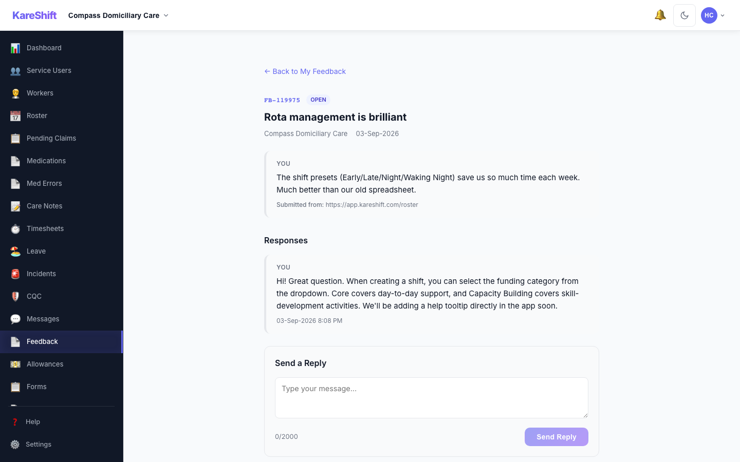 Feedback Detail