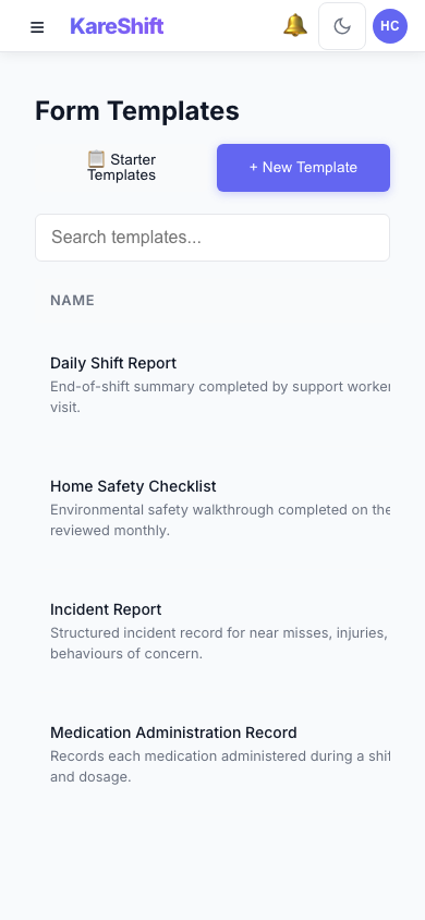 Forms — Mobile