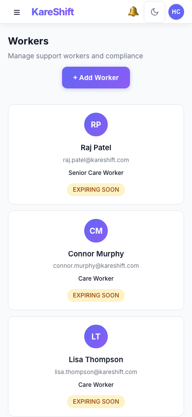Carers — Mobile