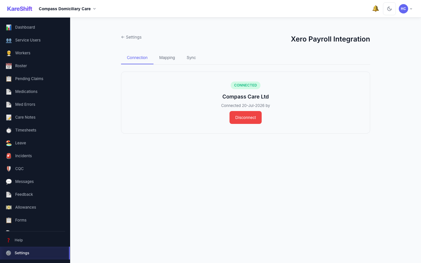 Xero Payroll — Connected