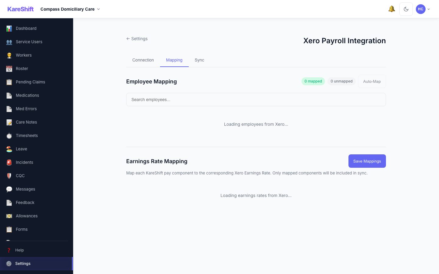 Xero Employee Mapping