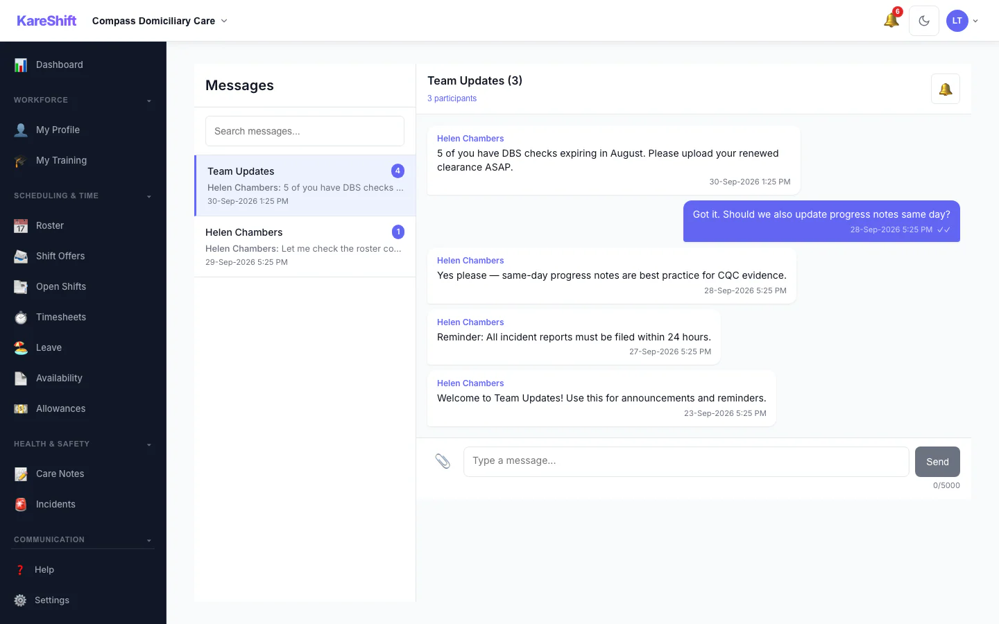 Worker Messages