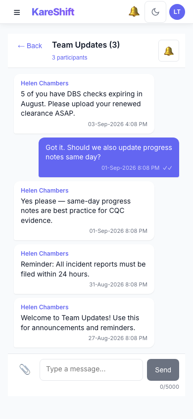 Messages — Mobile