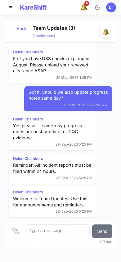Messages — Mobile