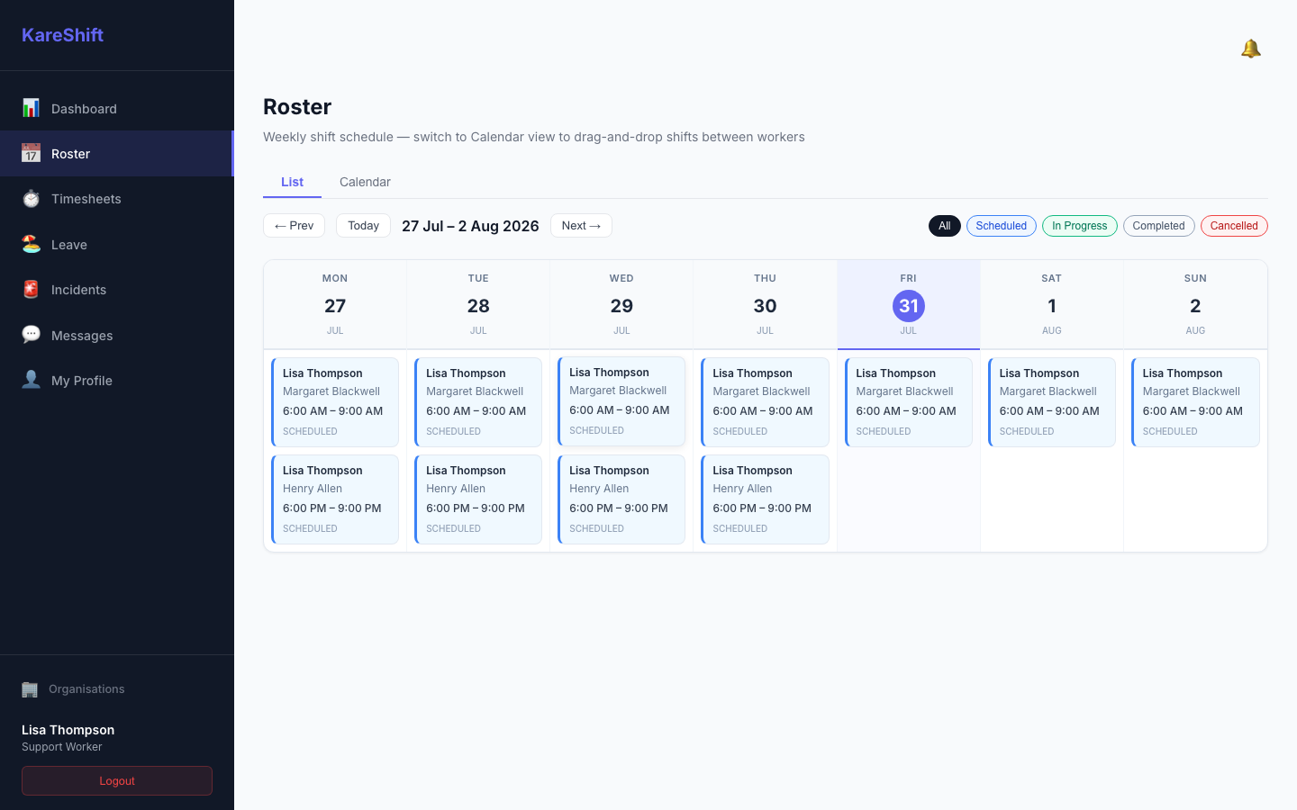 Worker Roster