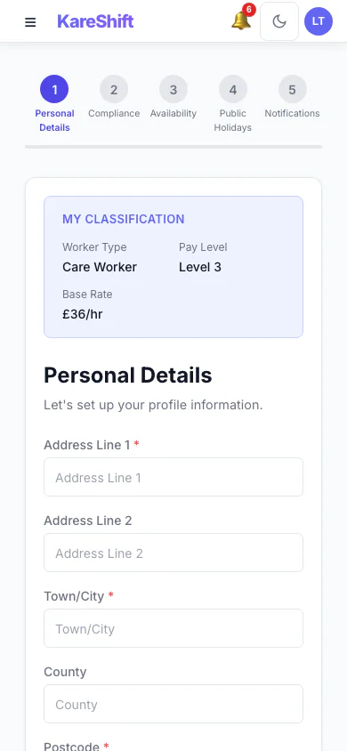 Onboarding — Mobile