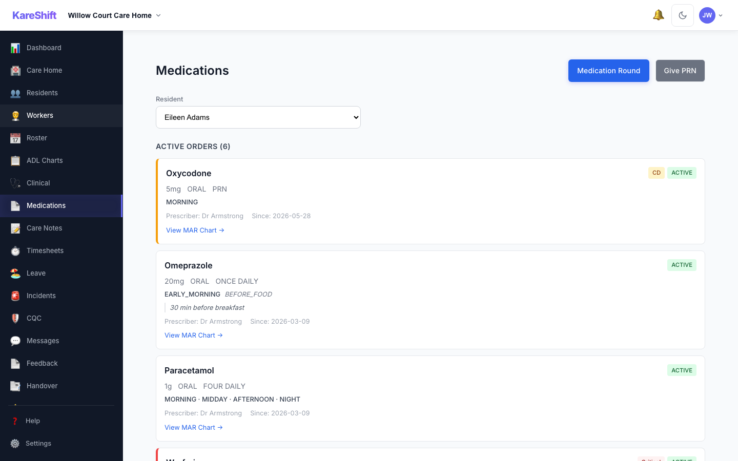 eMAR — Medication Orders