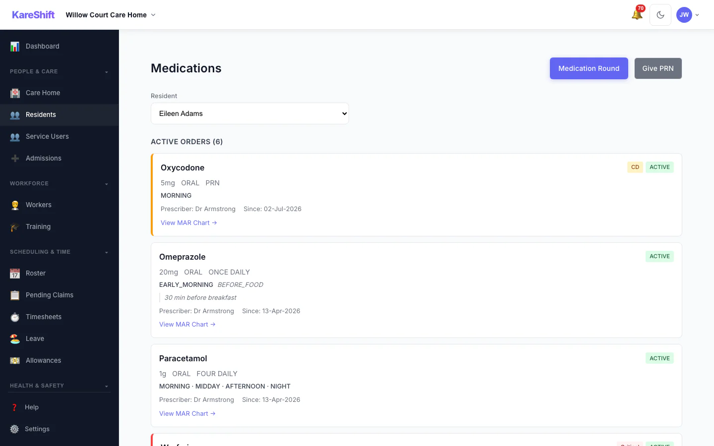 eMAR — Medication Orders