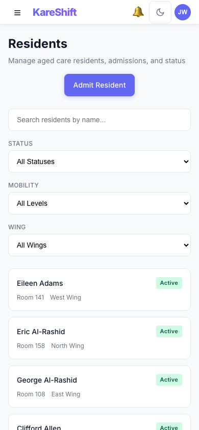 Residents — Mobile