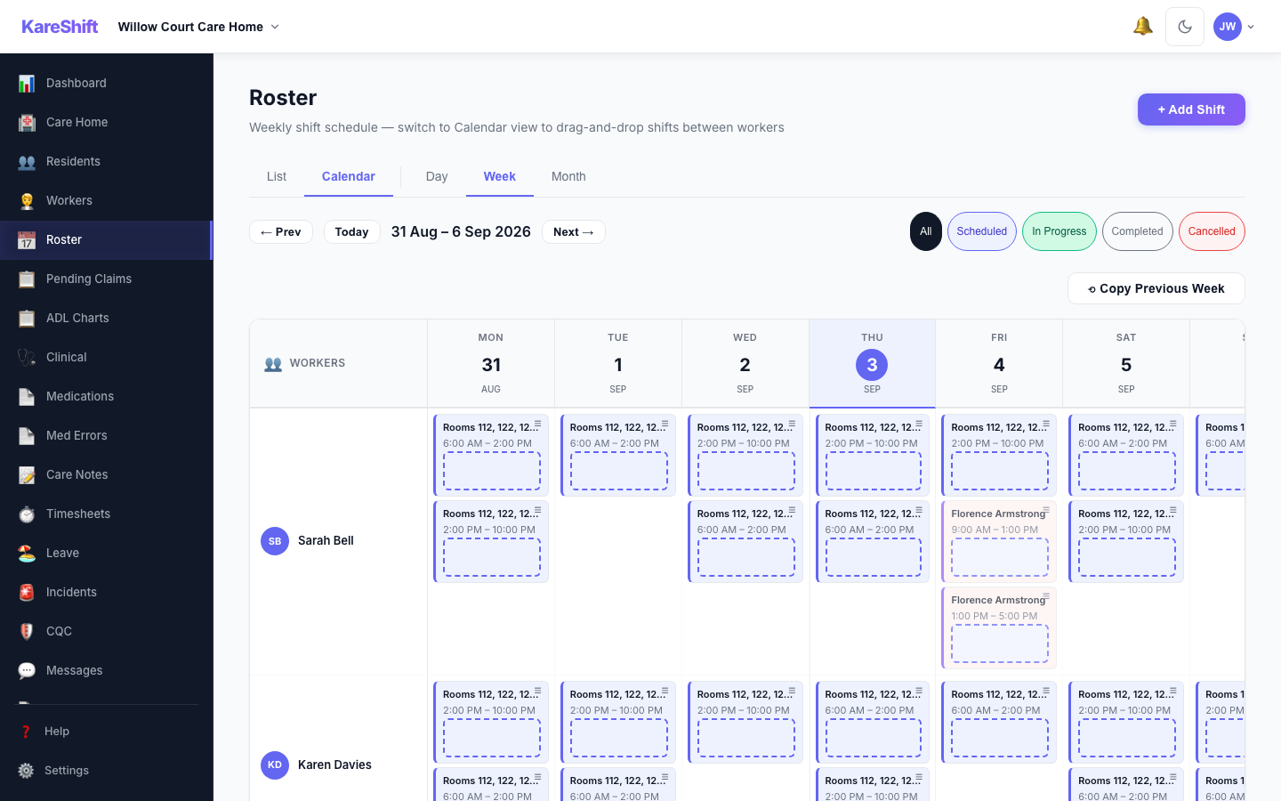 Rota Calendar