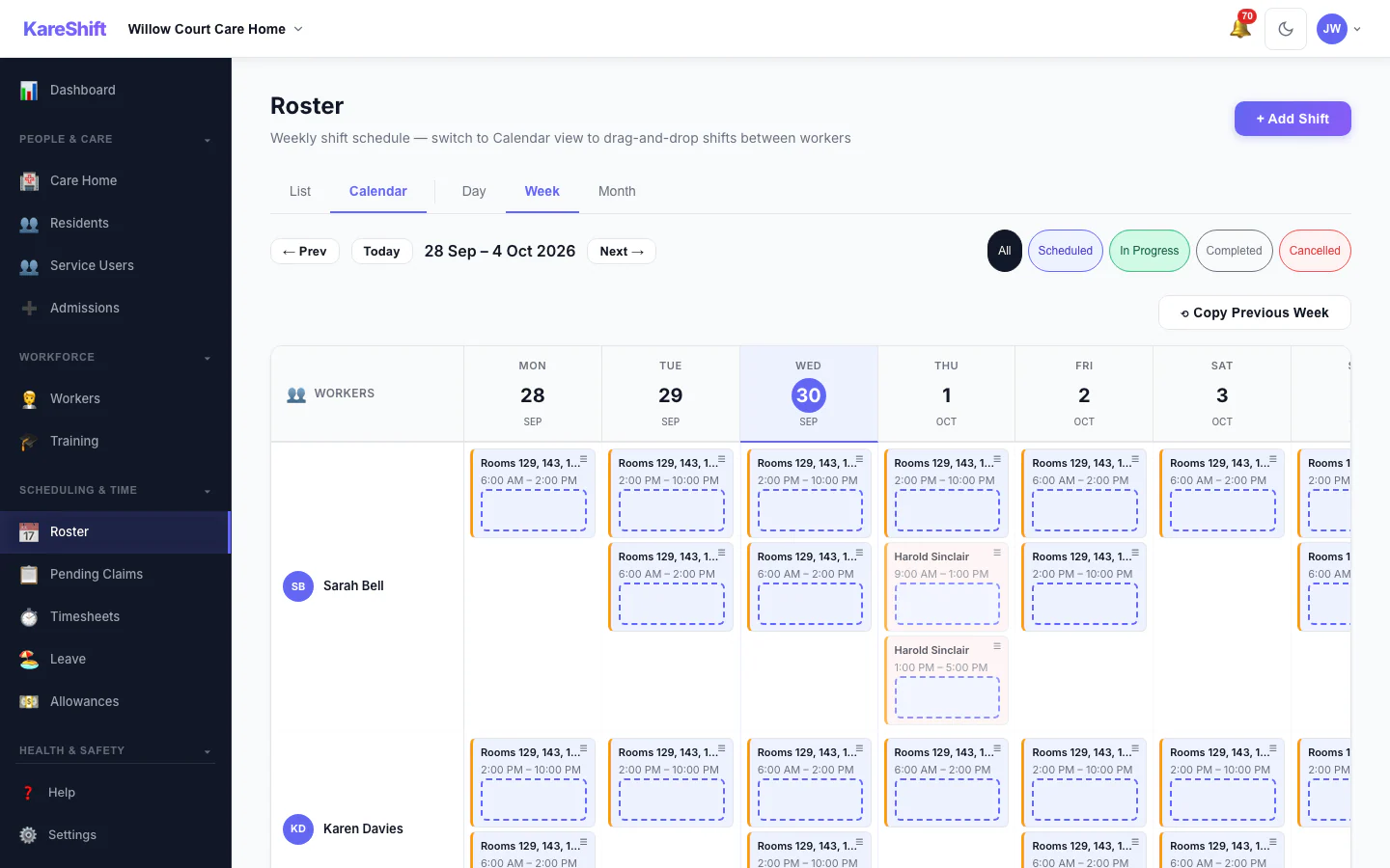 Rota Calendar
