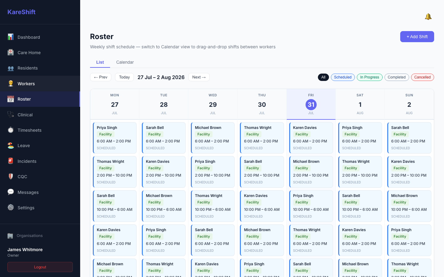 Residential Roster