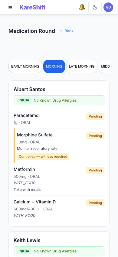 Medication Rounds — Mobile