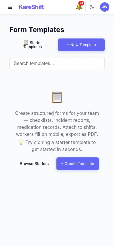 Forms — Mobile