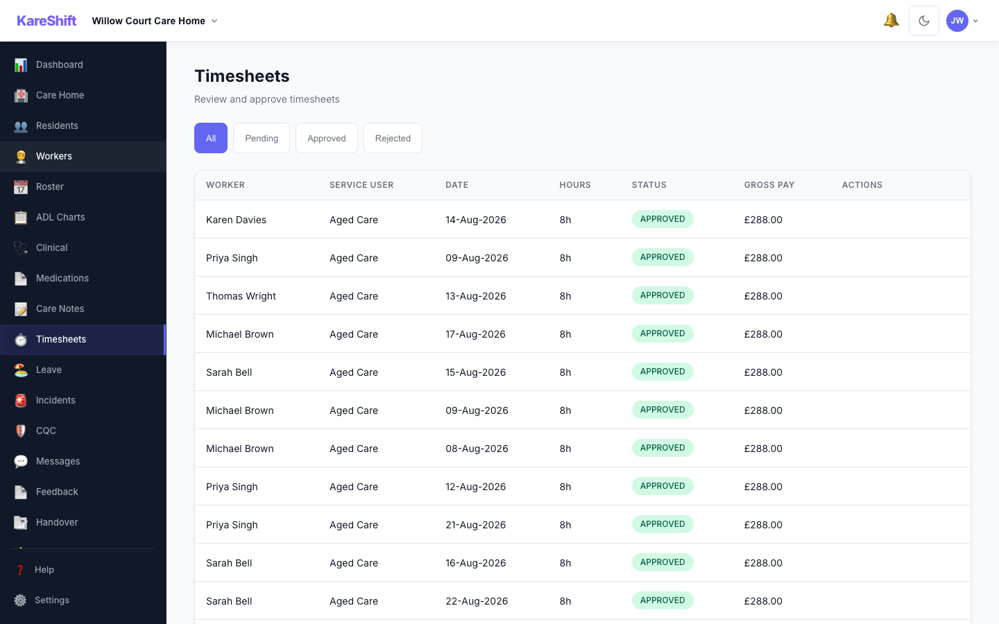 Timesheets