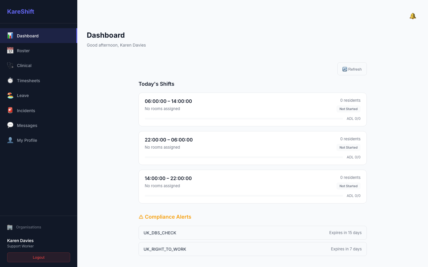 Worker Dashboard